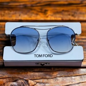 Tom Ford Alessandro TF 146 Silver frame, Blue lens